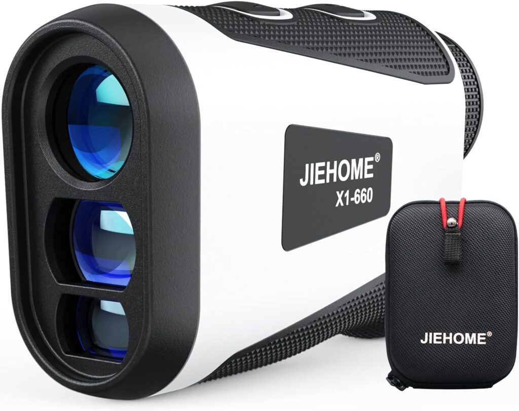 JIEHOME-X1-Golf-Rangefinder-with-Slope-Flagpole-Lock-and-Vibration-6601100YDS-Laser-Rangefinder-for-Golfing-Hunting-Rechargeable-Laser-Range