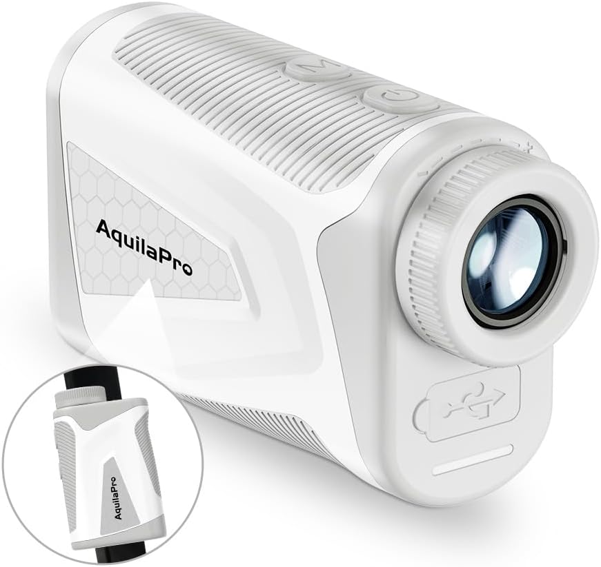 Mini4-Golf-Rangefinder-with-Slope-Newly-Upgraded-Magnet-1000-Yards-Range-Finder-Golf-0.5-Yard-Accuracy-7X-Magnification-Flag-Lock-Vibration-Rechargeable-Golf-Laser-Rangefinder